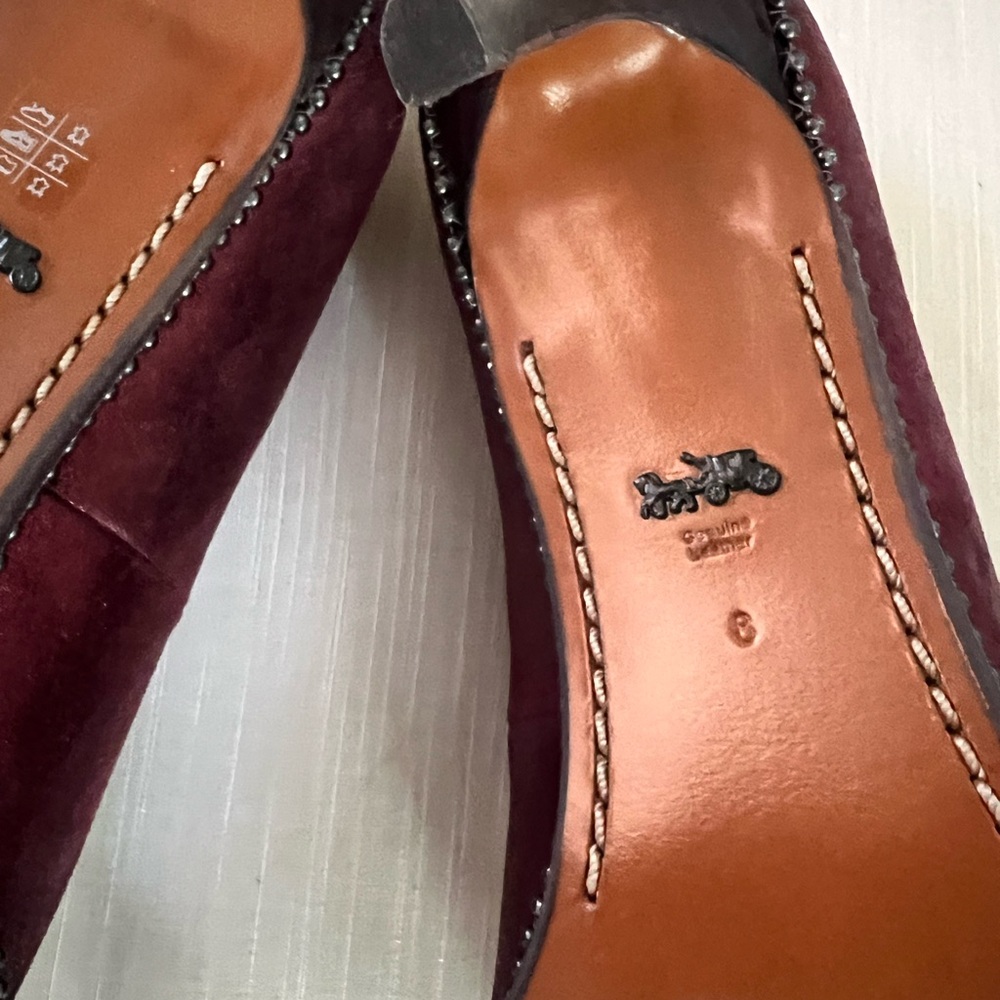 Coach Metallic Wine Pointed-Toe Heels - Picture 3 of 4